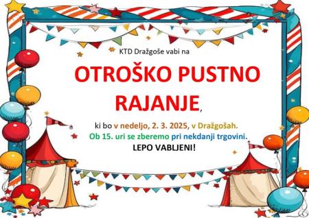 otroško pustno rajanje
