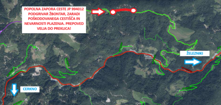 poškodba cestišča